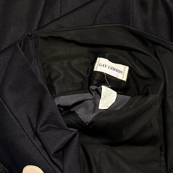 Vintage 60s GAY GIBSON Halter Maxi Dress Women's S Polka Dot Black - Picture 4 of 4